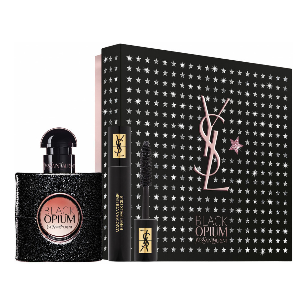Yves Saint Laurent Black Opium Pour Femme Zestaw woda perfumowana spray 30ml + mascara volume effet faux cils n1 2ml