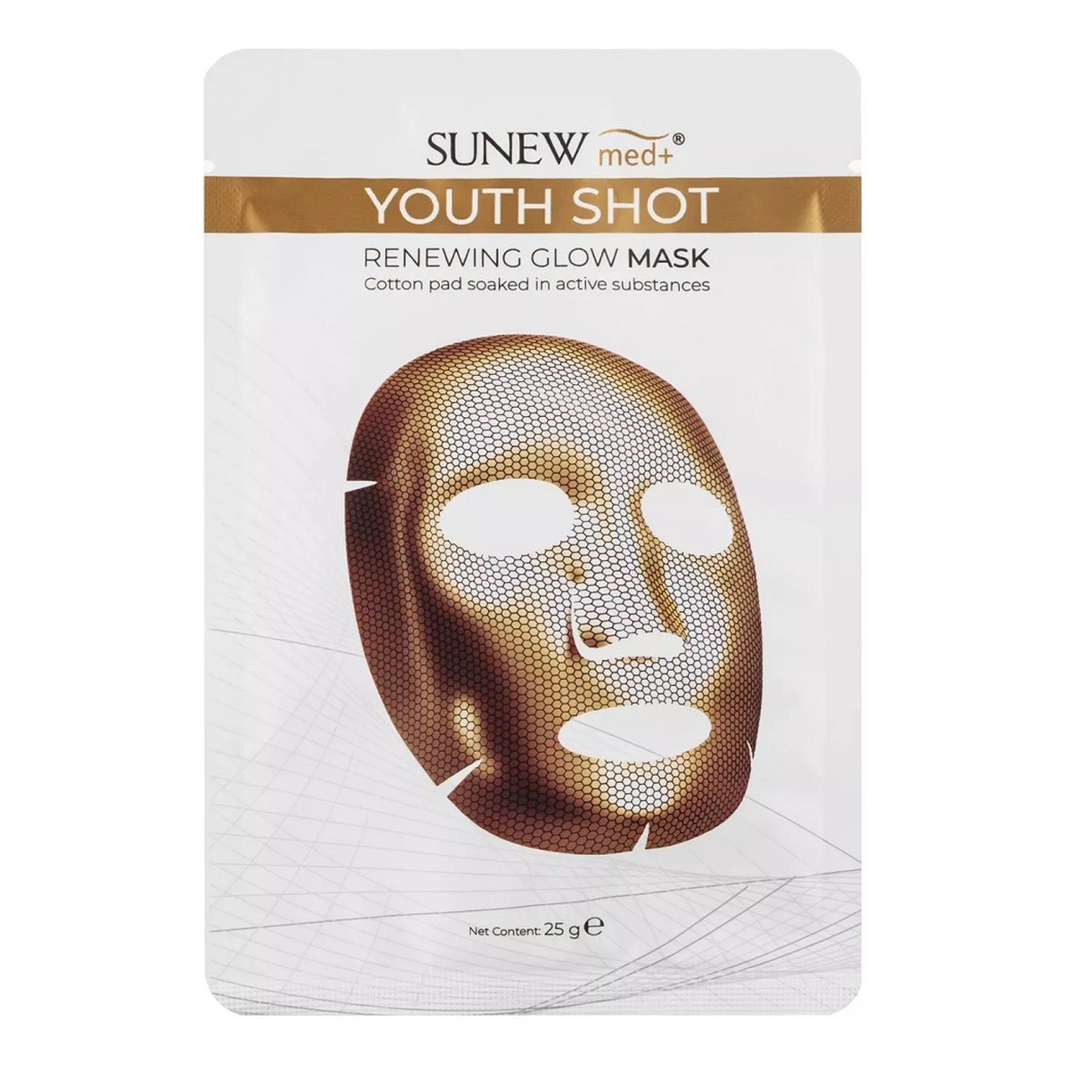 SunewMed+ Youth shot renewing glow mask rozświetlająca maska w płachcie 25g