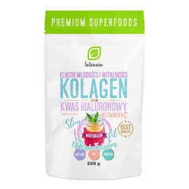 Kolagen + witamina c + kwas hialuronowy suplement diety efekt odmładzający 250g