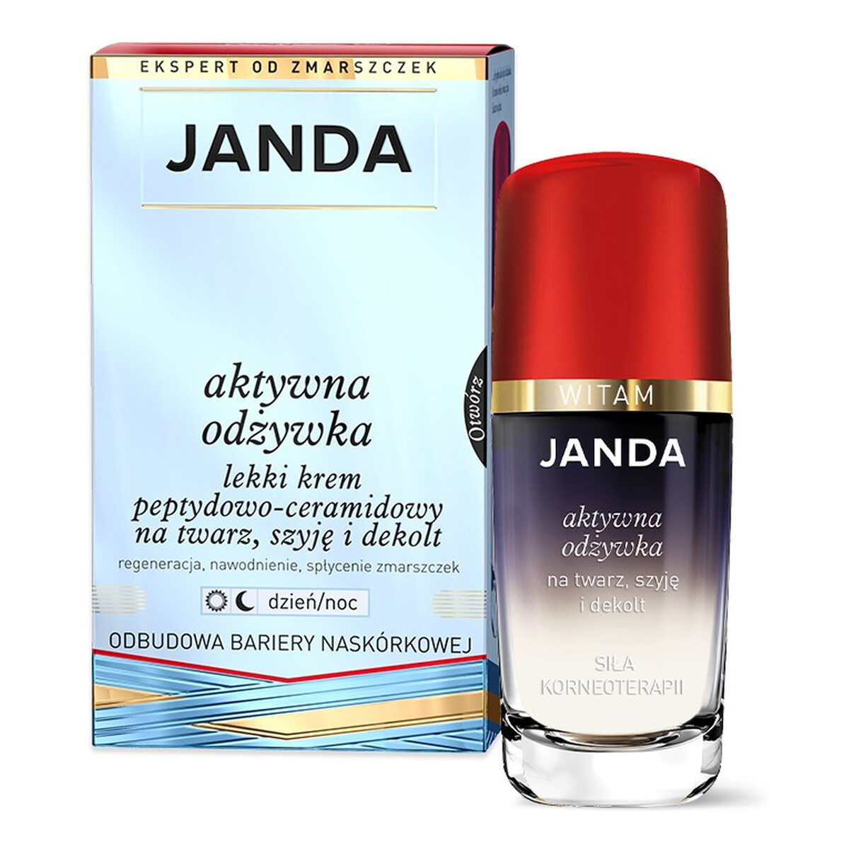 Janda Odżywka aktywna do twarzy lekki krem peptydowo-ceramidowy 50ml