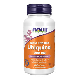 Extra strength ubiquinol 200mg suplement diety 60 miękkich kapsułek