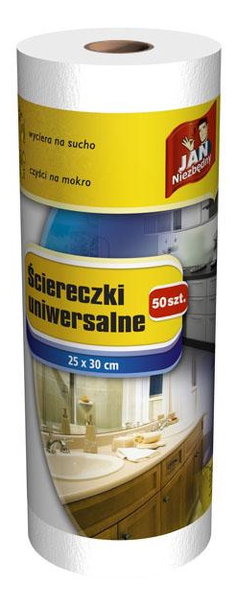 Ściereczki na rolce białe 50szt
