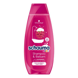 Kids szampon i odżywka do włosów dla dziewczynek z ekstraktem z maliny