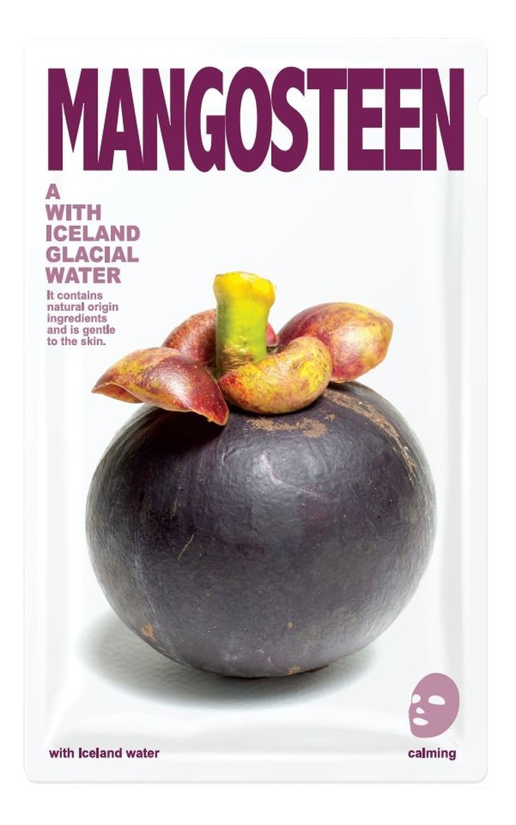 Mask A With Iceland Glacial Water łagodząca maseczka w płacie Mangosteen