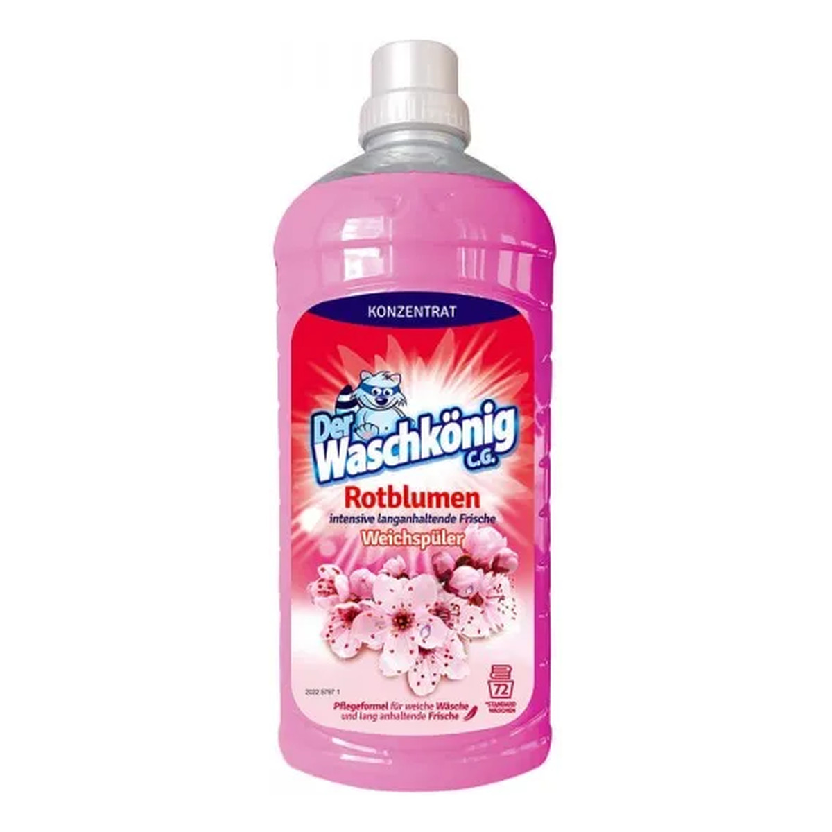 Der Waschkönig Płyn do płukania Rotblumen 72 prania 1800ml