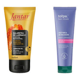 Odżywka do włosów Efekt Laminacji Wygładzenie i blask 175ml + Farmona Jantar Galaretka do laminacji 150g