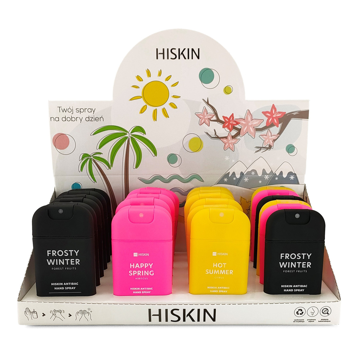 Hiskin Hot summer stand ekspozycyjny mix 24 szt.