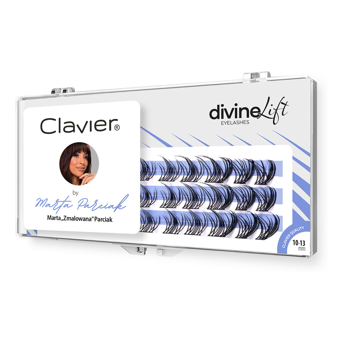 Clavier Divine Lift by Marta „Zmalowana” Parciak kępki rzęs – natychmiastowy lifting i zagęszczenie 10-13mm