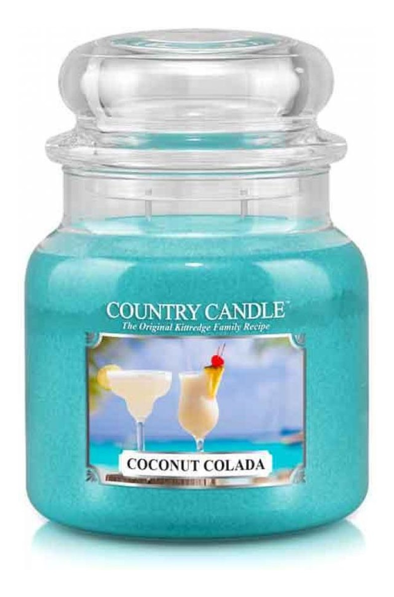 Średnia świeca zapachowa z dwoma knotami coconut colada