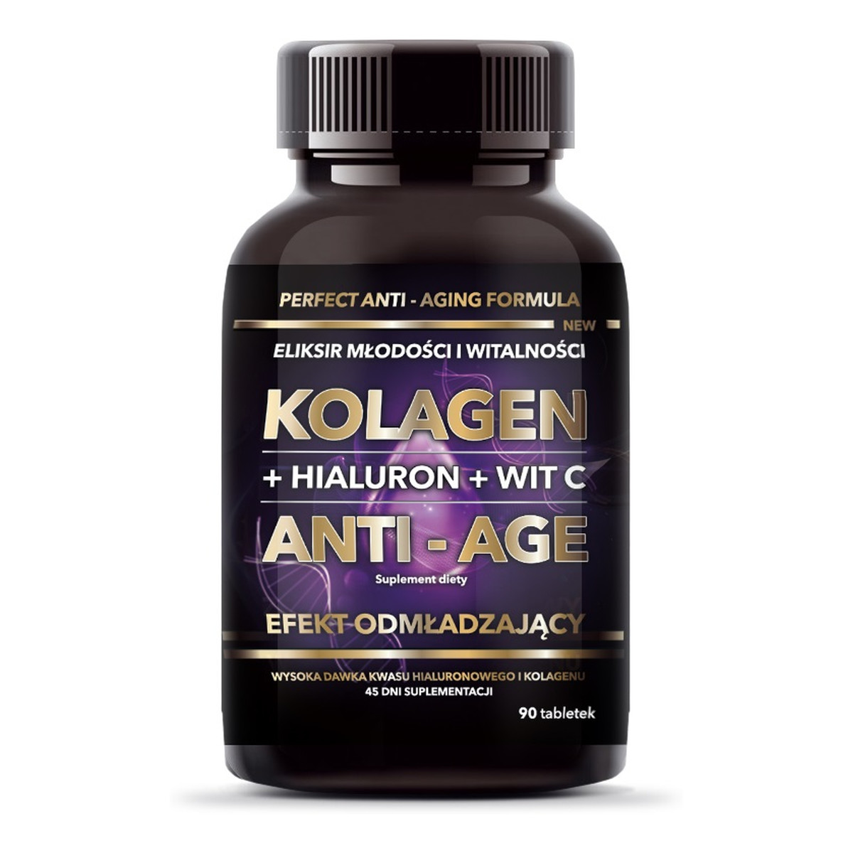 Intenson Kolagen + hialuron + witamina c anti-age suplement diety 90 tabletek