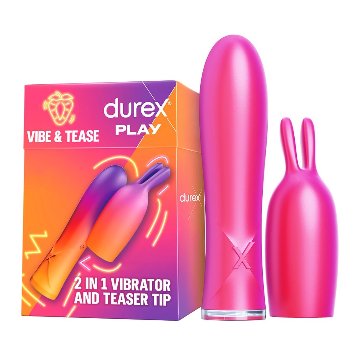 Durex Play vibe tease 2in1 wibrator ze stymulującą końcówką