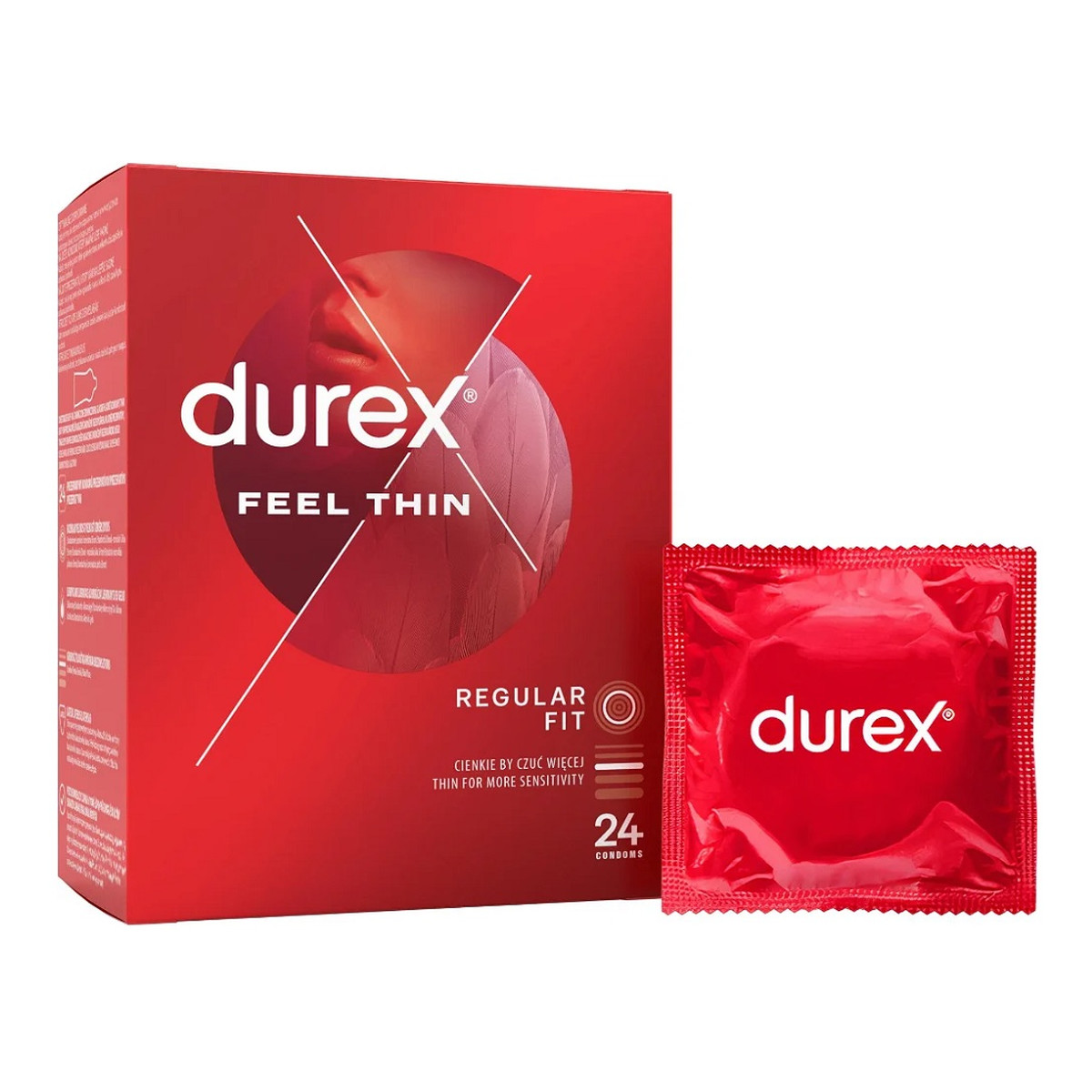 Durex Feel thin classic cienkie prezerwatywy lateksowe 24szt