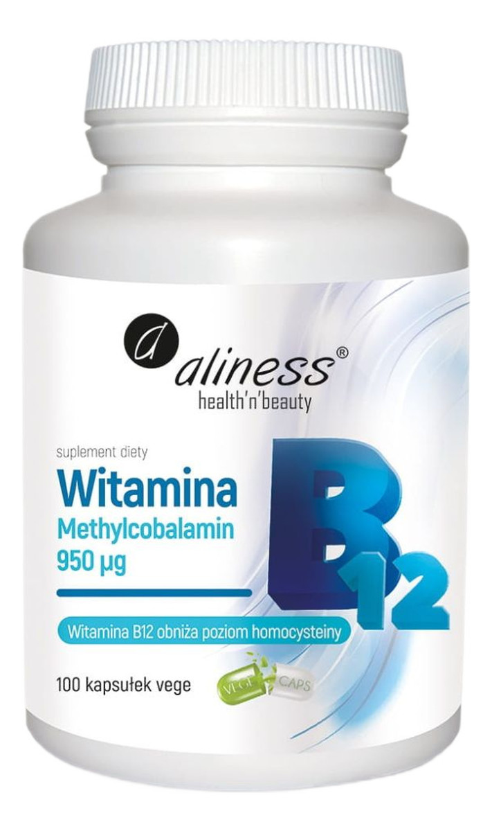 Witamina b12 methylcobalamin 950µg suplement diety 100 kapsułek