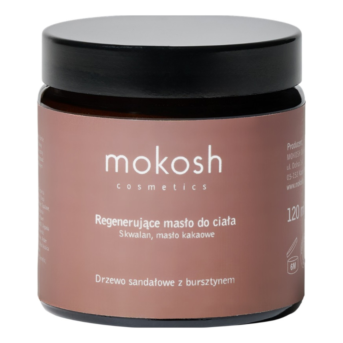 Mokosh Regenerujące masło do ciała drzewo sandałowe z bursztynem 120ml