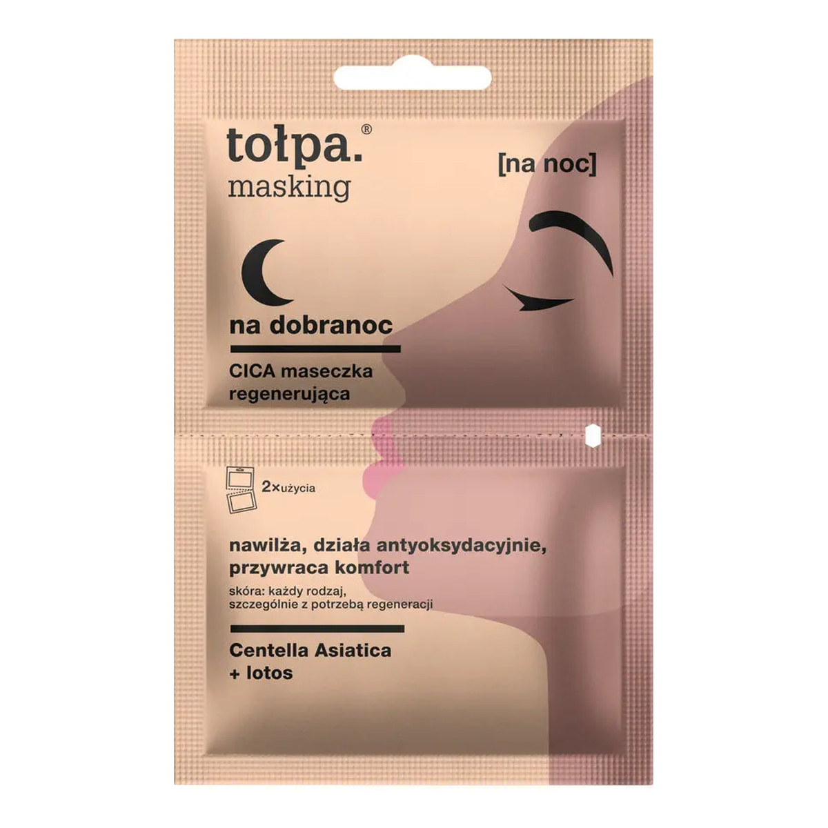 Tołpa masking Maseczka odbudowująca Na dobranoc CICA 2x5 ml 10ml