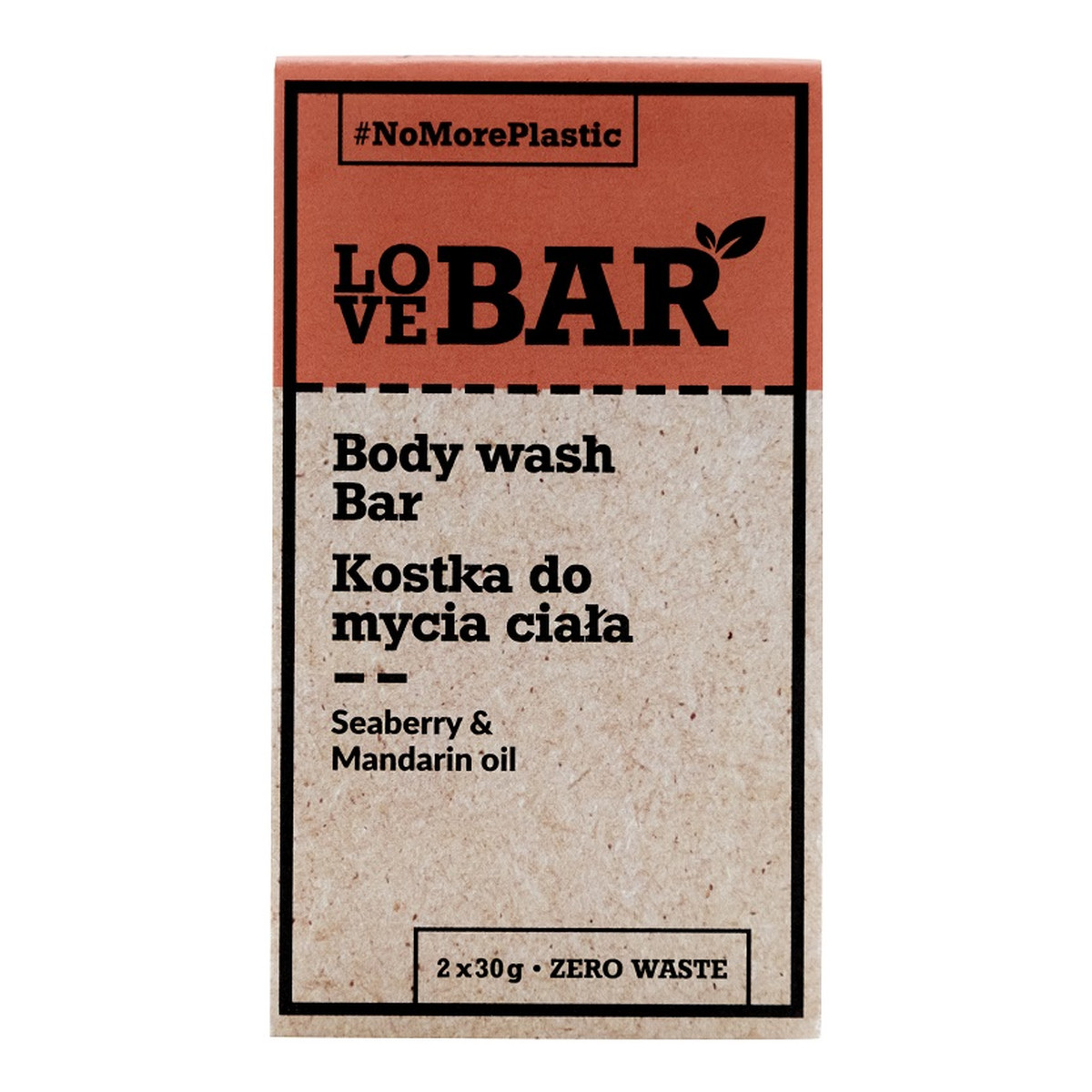 Love Bar Body Wash Bar kostka do mycia ciała Rokitnik & Mandarynkowy Olej 2x30g 60g