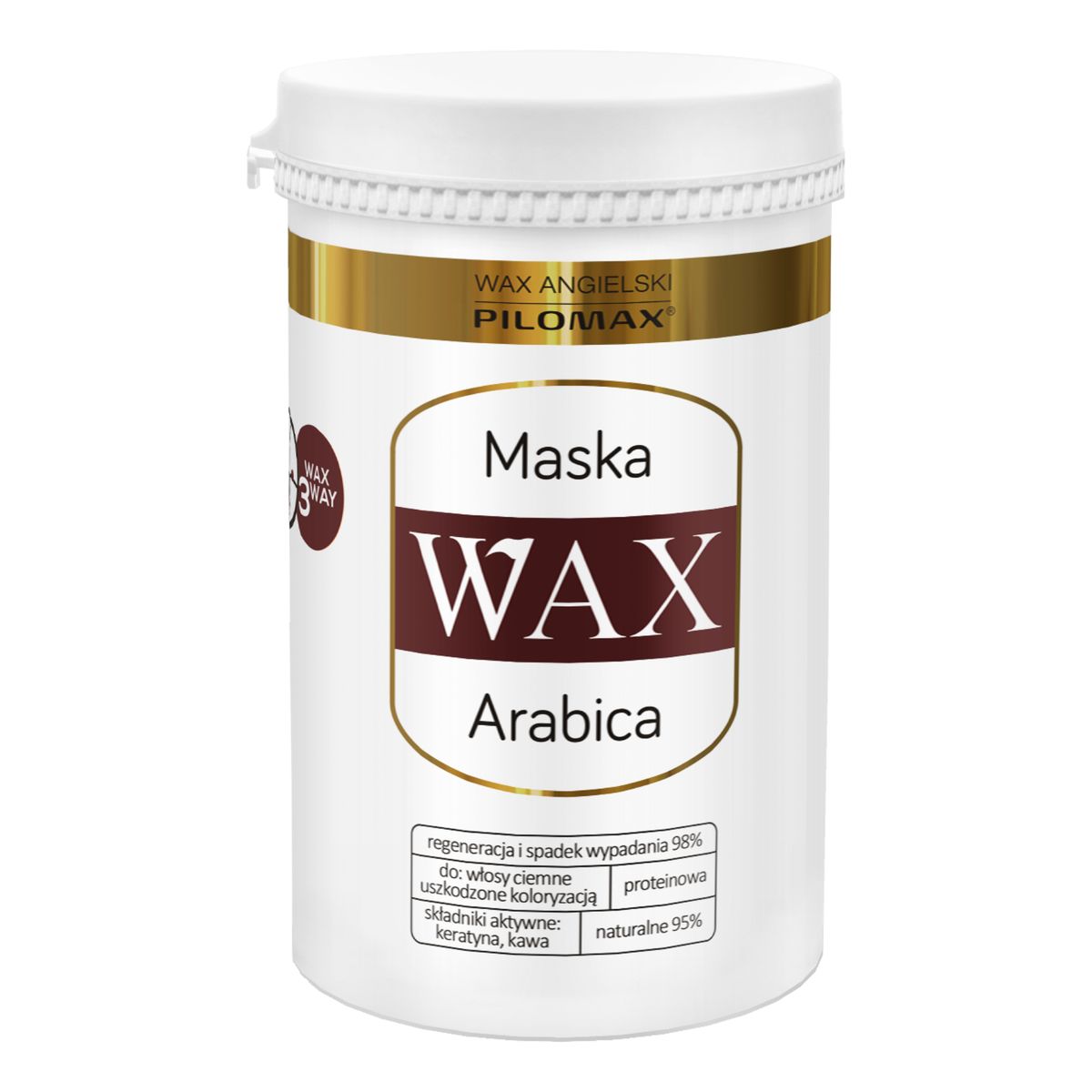 Pilomax Wax Arabica Colour Care Maska Regenerująca Do Włosów Farbowanych Ciemnych 480ml