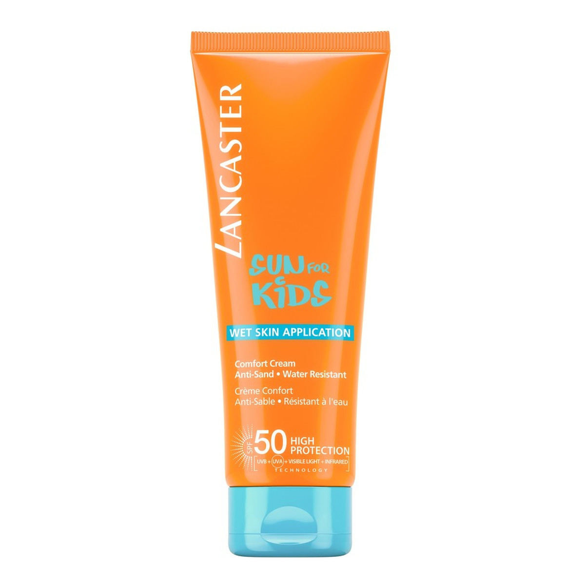 Lancaster Sun For Kids Comfort Cream Wet Skin Application Anti-Sand Water Resistant SPF50 Ochronny krem dla dzieci 125ml
