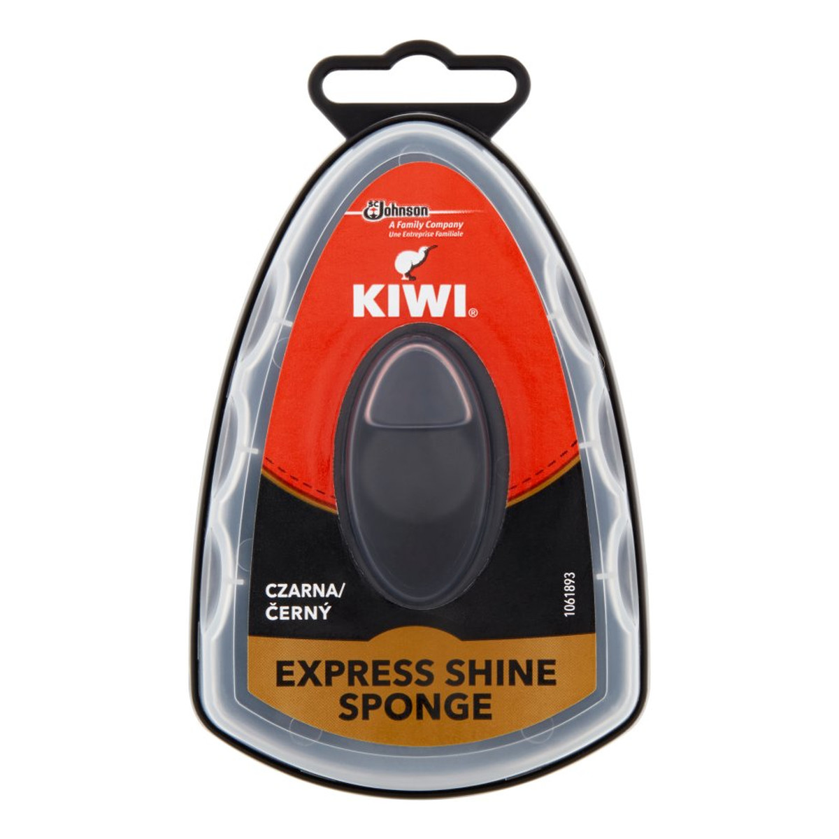 Kiwi Express Shine Gąbka nabłyszczająca do obuwia czarna 7ml