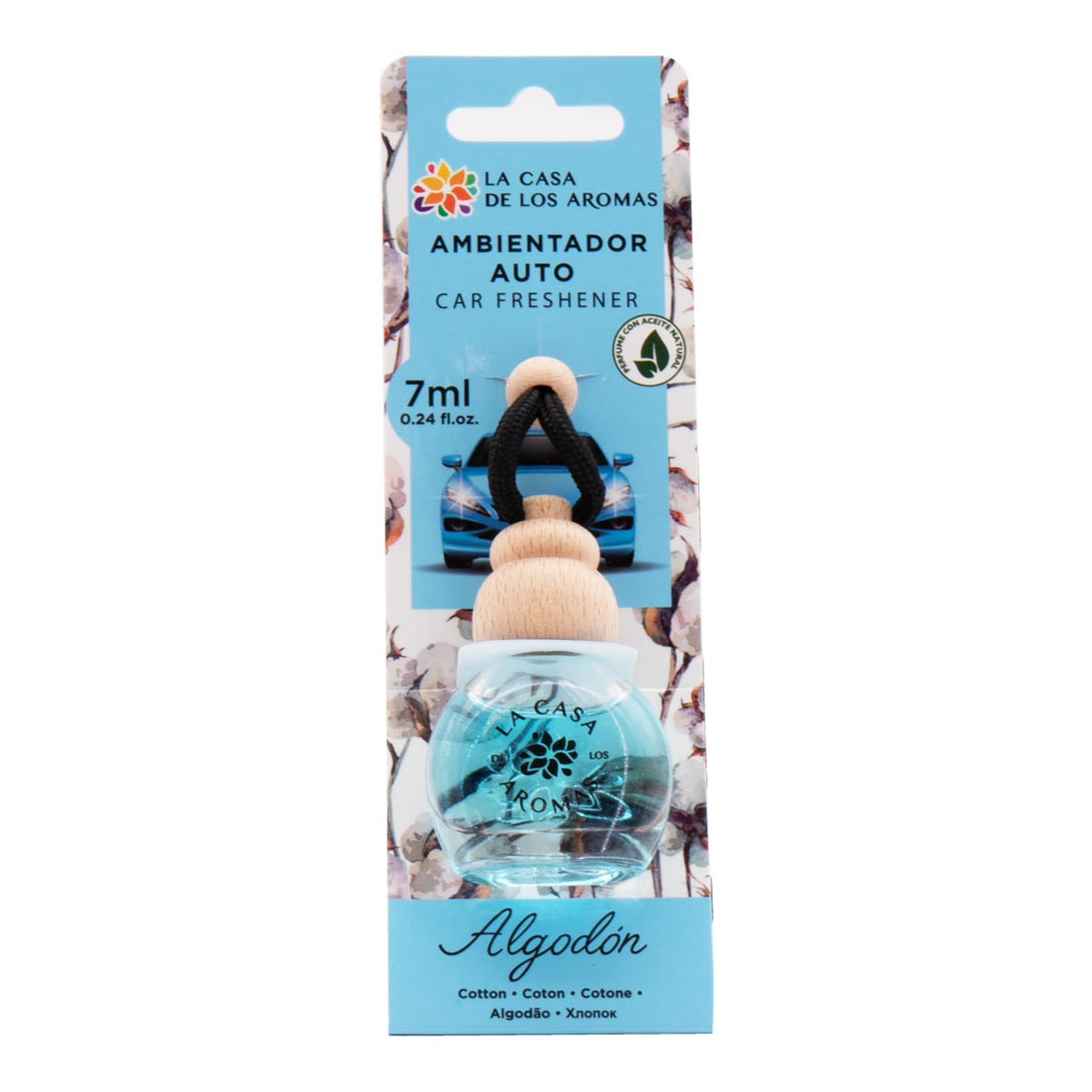 La Casa De Los Aromas Car freshener odświeżacz do samochodu bawełna 7ml