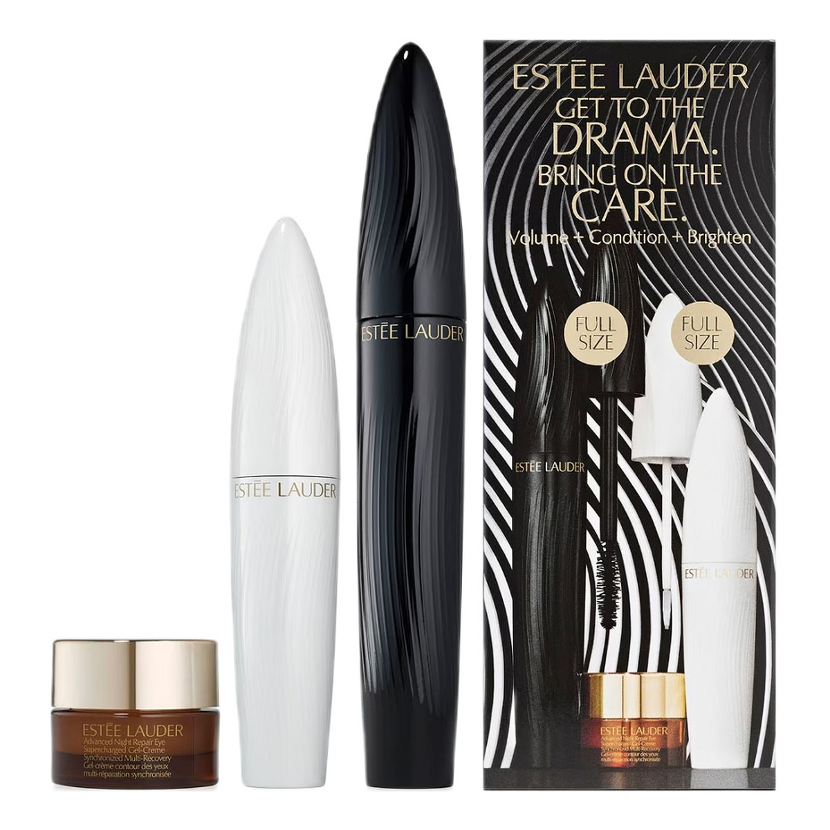 Estee Lauder Get To The Drama Zestaw tusz do rzęs 8ml + serum do rzęs i brwi 6ml + krem pod oczy 5ml