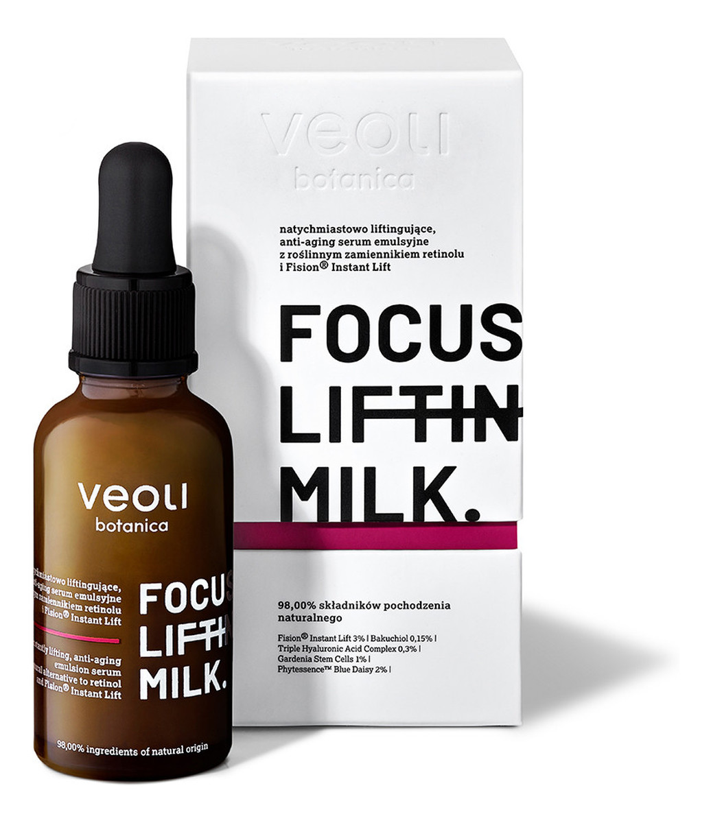 Focus lifting milk liftingujące serum emulsyjne do twarzy z bakuchiolem