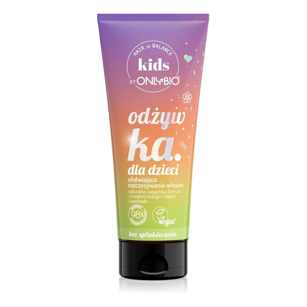 OnlyBio Hair in Balance Kids Odżywka bez Spłukiwania Ułatwiająca Rozczesywanie Włosów 200ml