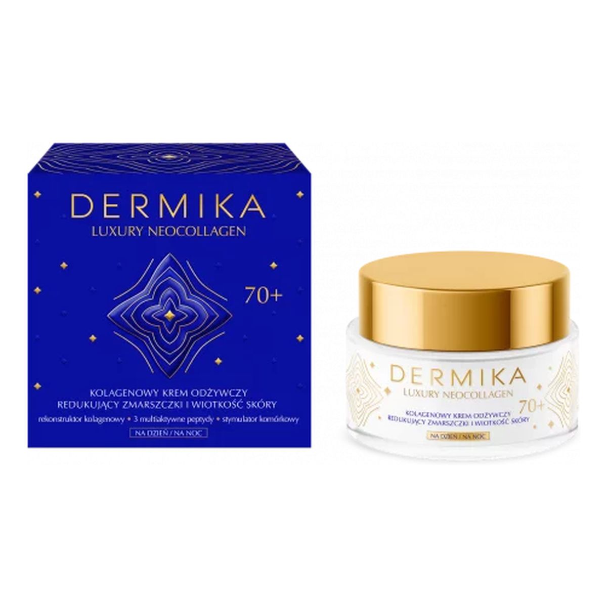 Dermika Luxury Neocollagen 70+ multikolagenowy krem odżywczy do cery dojrzałej na dzień i na noc 50ml