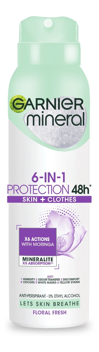 Dezodorant spray 6in1 Protection 48h Floral Fresh - Skin+Clothes