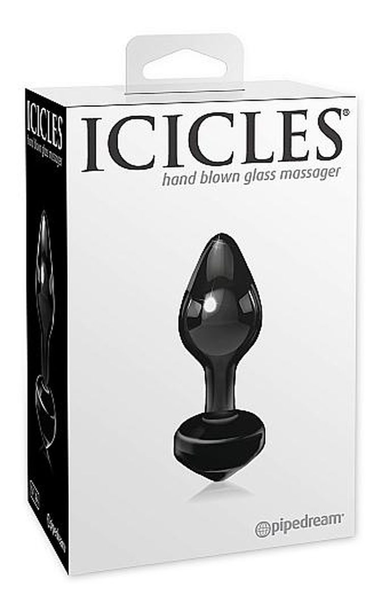 Icicles Hand Blown Glass Massager korek analny szklany