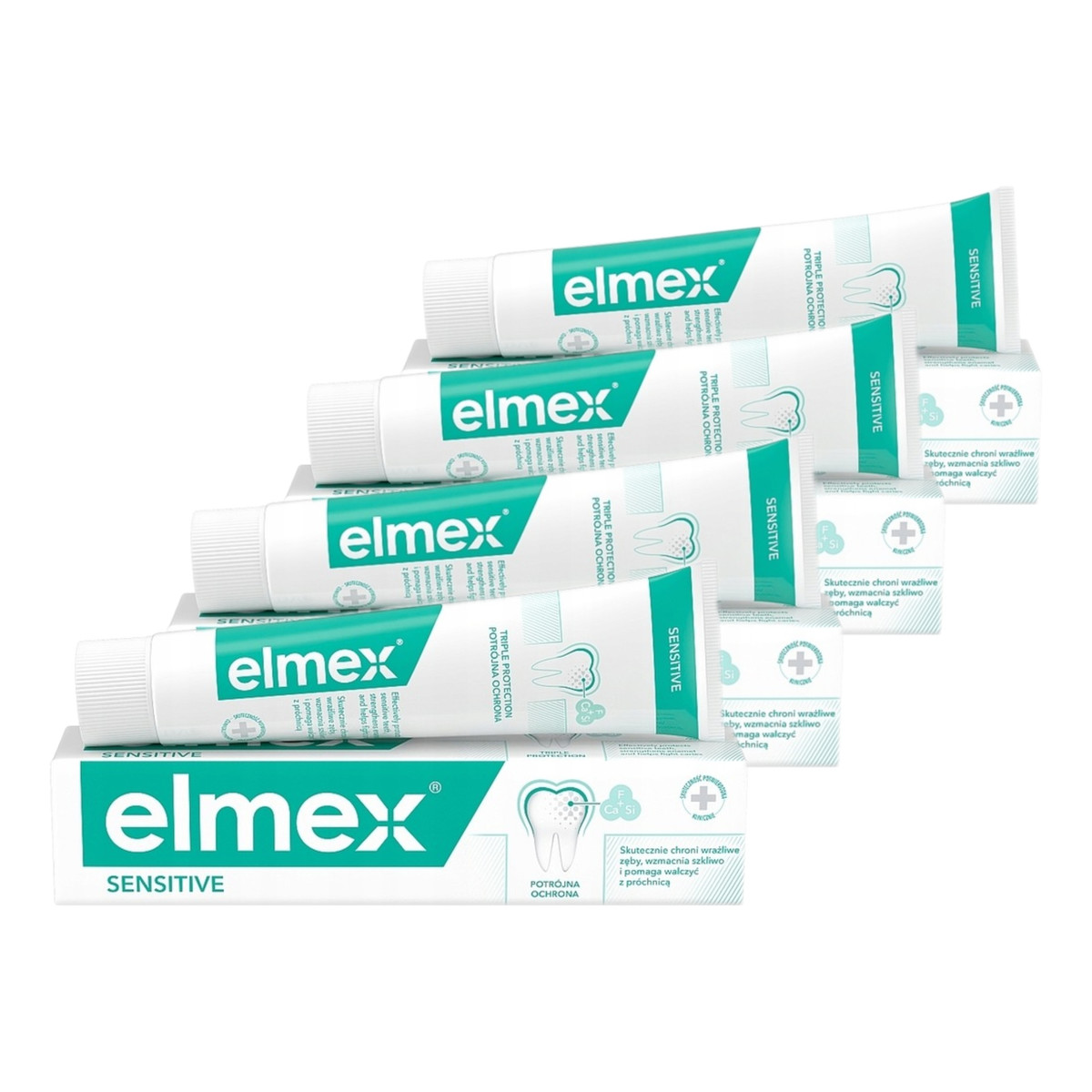 elmex Sensitive Pasta Do Zębów 4x75ml