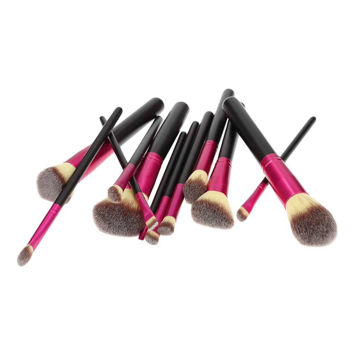 Mimo Zestaw Pędzli Do Makijażu Black&Pink 12 Pędzli