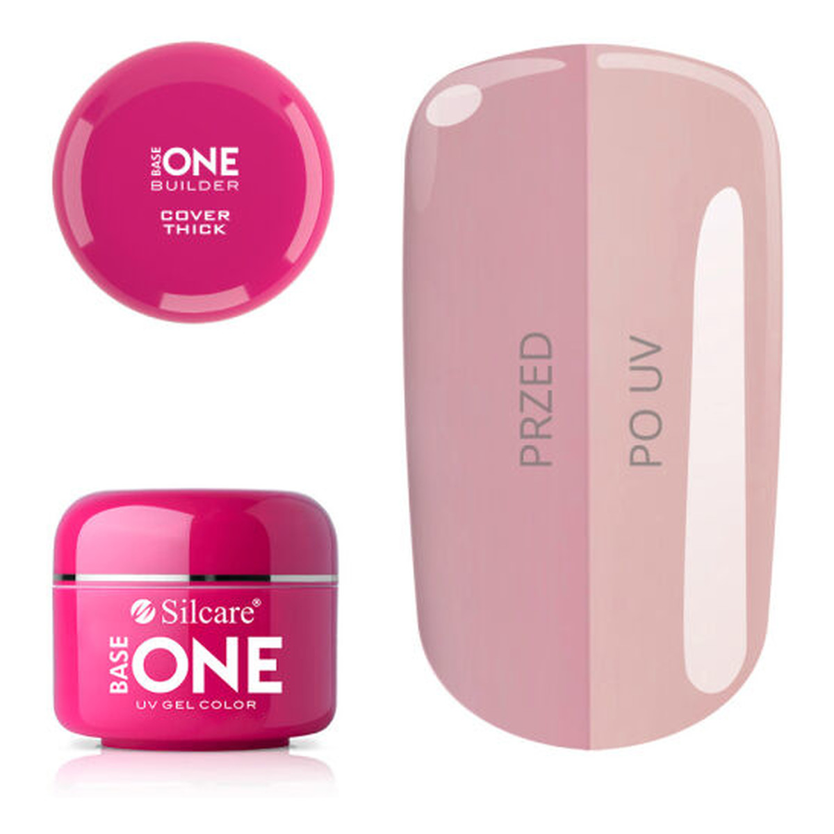 Silcare Base One UV Gel Builder Żel uv do stylizacji paznokci cover thick 15g