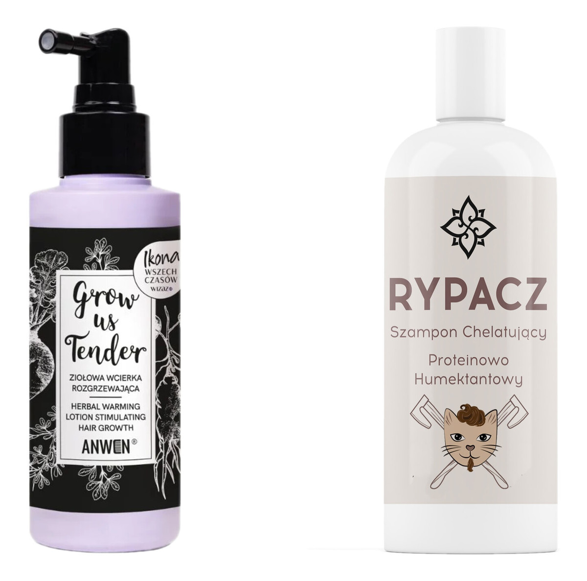 Grow Us Tender Ziołowa wcierka rozgrzewająca 150ml + Sahara Rypacz Szampon Chelatujący 250ml