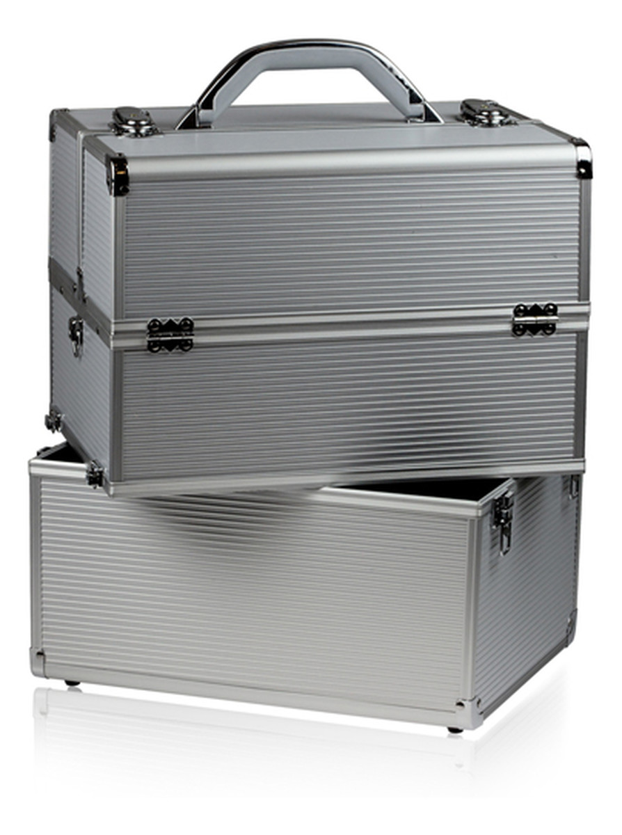 Kuferek Kosmetyczny Profesjonalny Srebrny