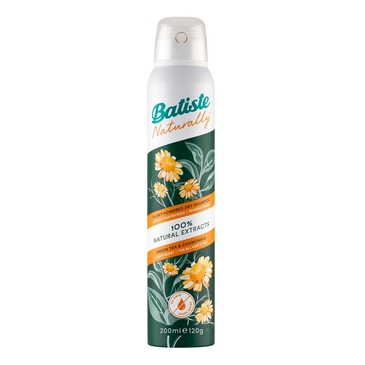 Batiste Naturally suchy szampon do włosów z zieloną herbatą i rumiankiem 200ml