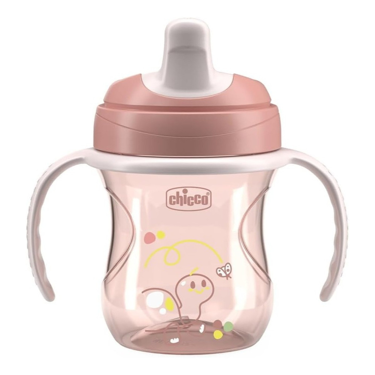 Chicco Training Cup kubek niekapek z twardym ustnikiem 6m+ Brzoskwiniowy 200ml