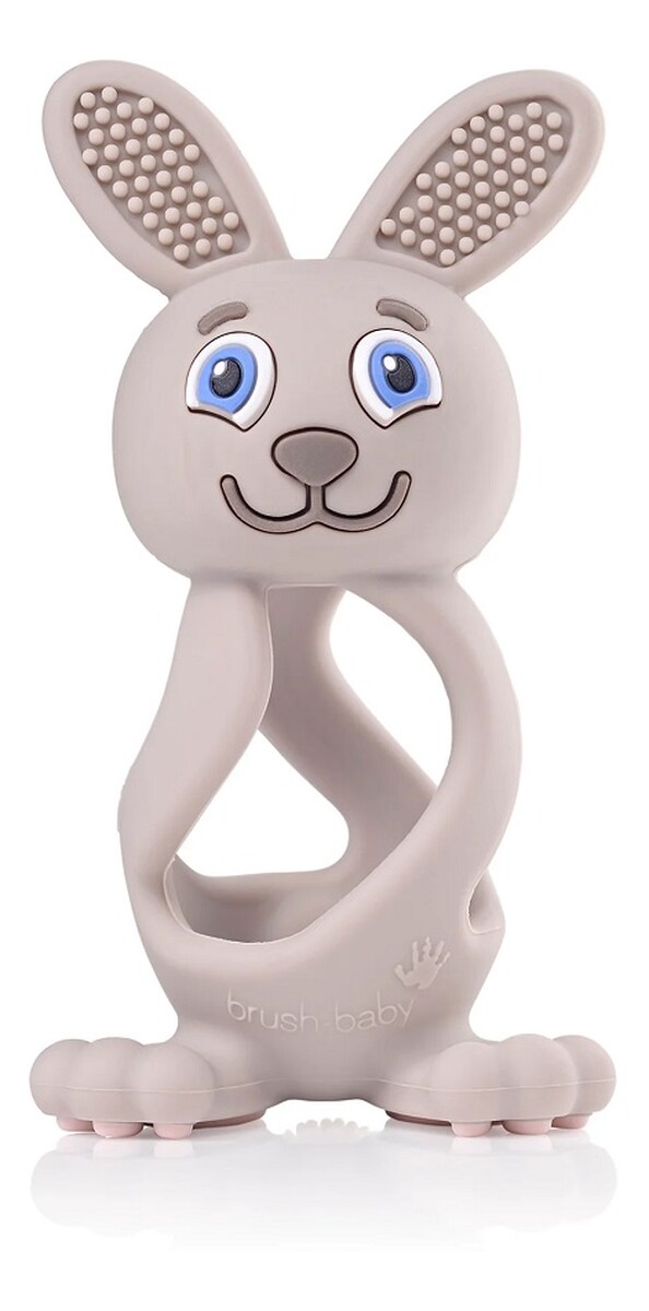 Bobbie bunny teether zabawka-gryzak dla niemowląt cappuccino grey