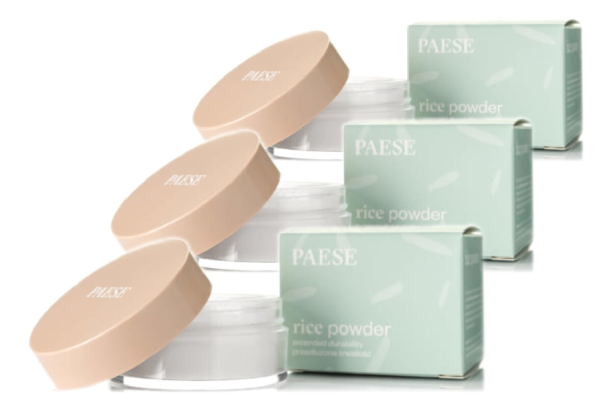 Utrwalający Sypki Puder Ryżowy do Twarzy 3x10g