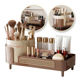 Organizer na pędzle kosmetyki-obrotowy plecionka wiedeńska cb75br