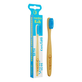 Kids bamboo toothbrush bambusowa szczoteczka do zębów dla dzieci blue