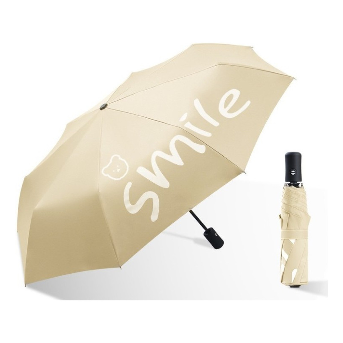 Ecarla Parasolka automatyczna kremowa Smile PAR10K