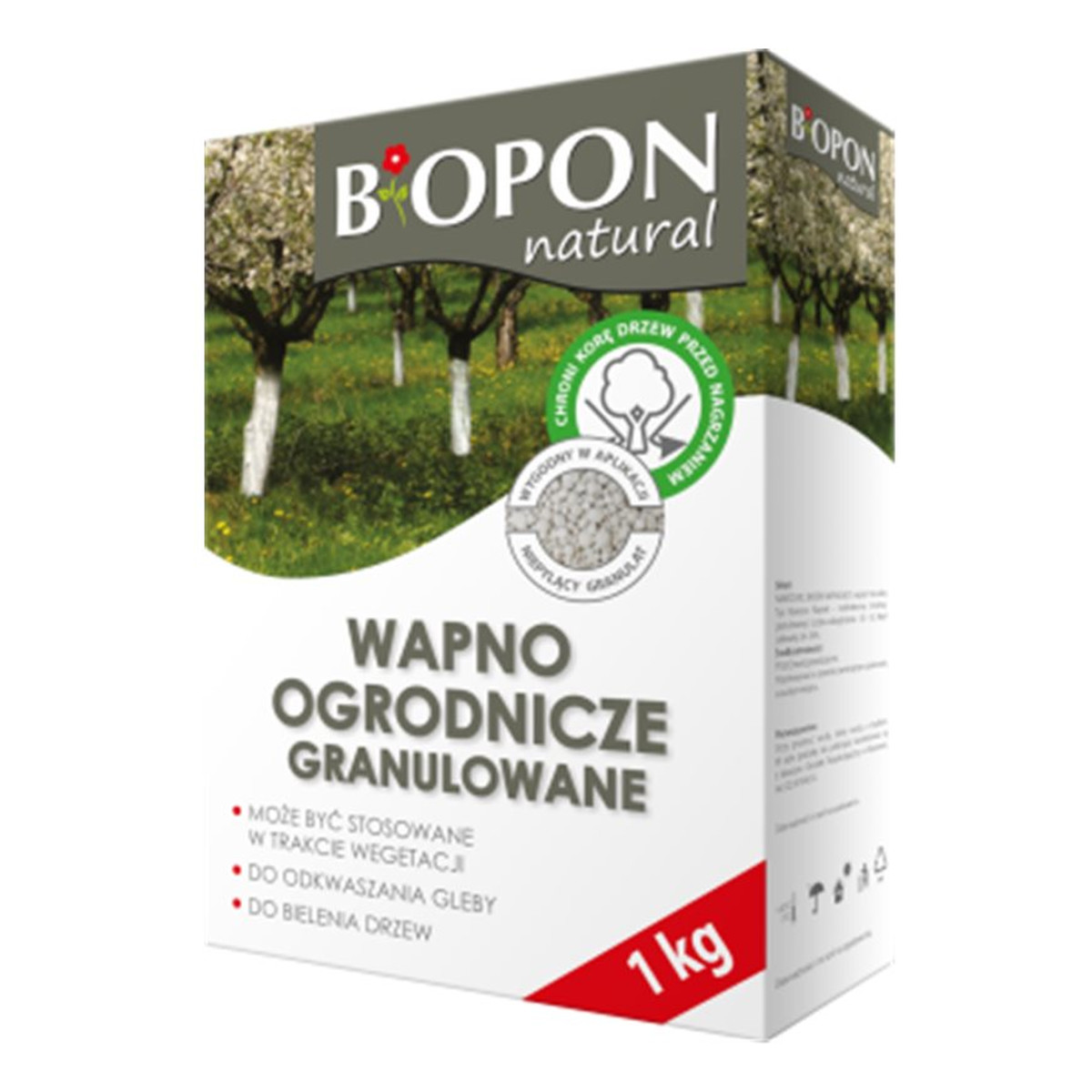 Biopon Wapno do bielenia drzew i odkwaszania gleby 1000g