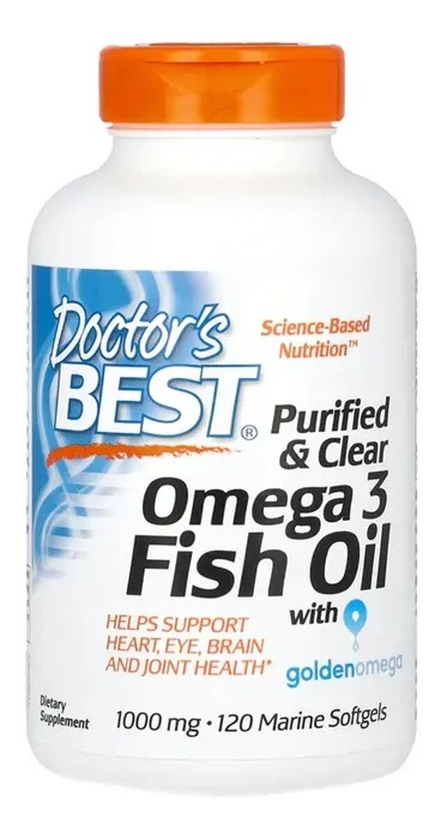 Purified clear omega 3 fish oil 1000 mg suplement diety 120 kapsułek