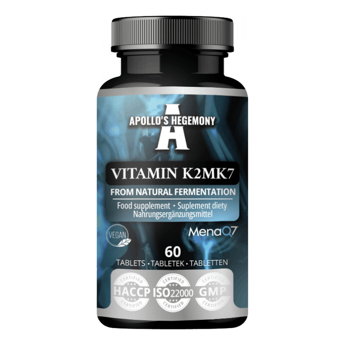 Apollo's Hegemony Vitamin K2 MK7 suplement diety 60 kapsułek