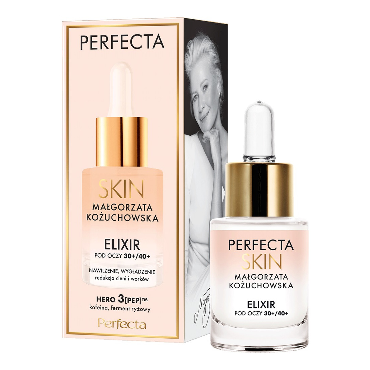 Perfecta Skin Małgorzata Kożuchowska nawilżająco-wygładzający elixir pod oczy 30+/40+ 15ml