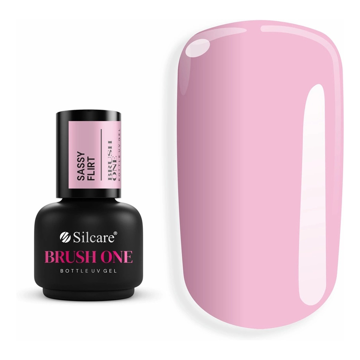 Silcare Brush One Bottle Gel Żel budujący w butelce z pędzelkiem sassy flirt 15g