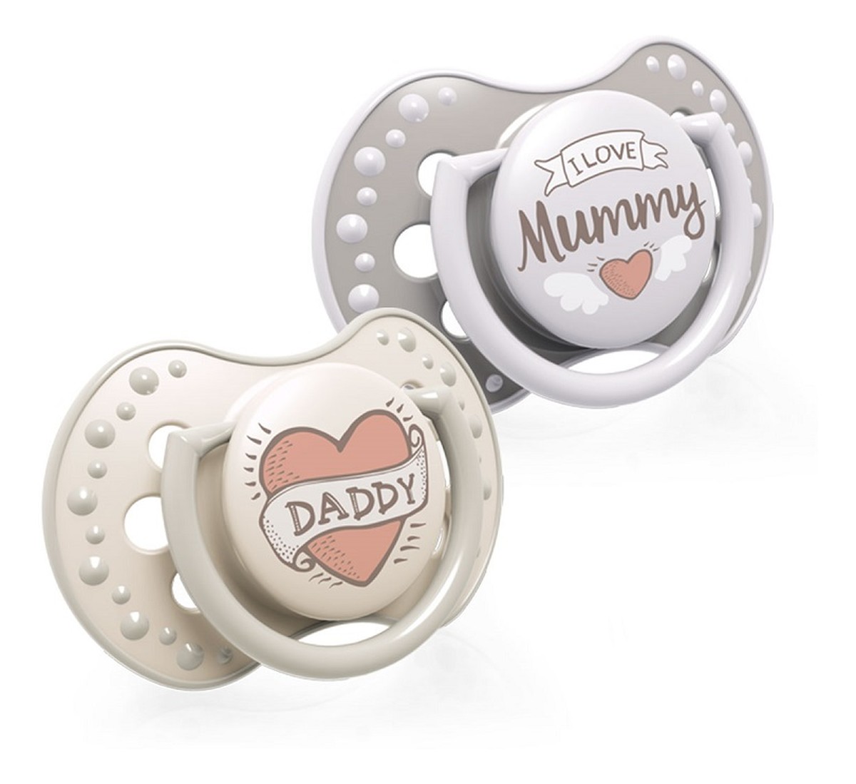 Smoczek silikonowy dynamiczny 0-3m i love 2szt
