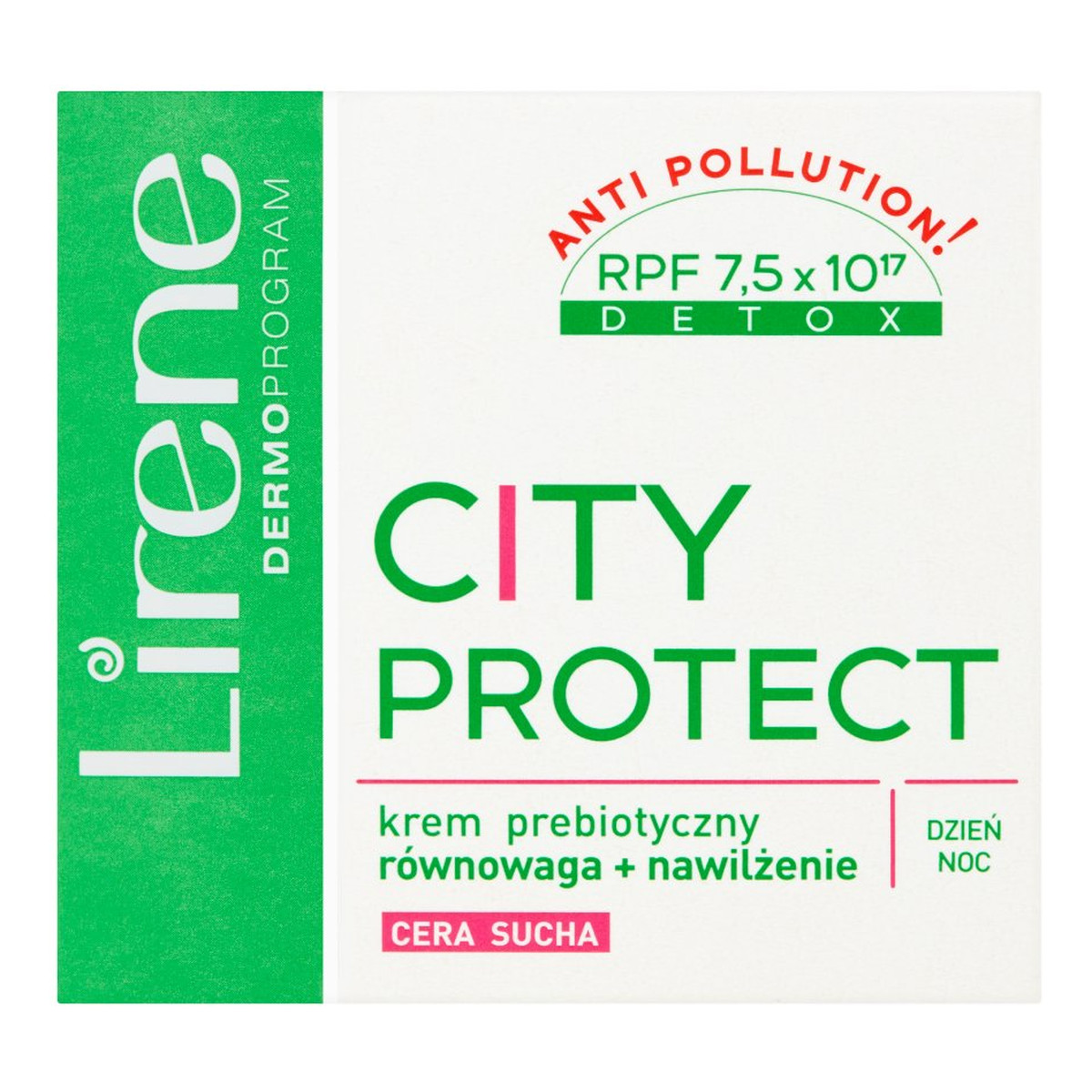Lirene City Protect Krem prebiotyczny równowaga + nawilżenie na dzień i na noc 50ml