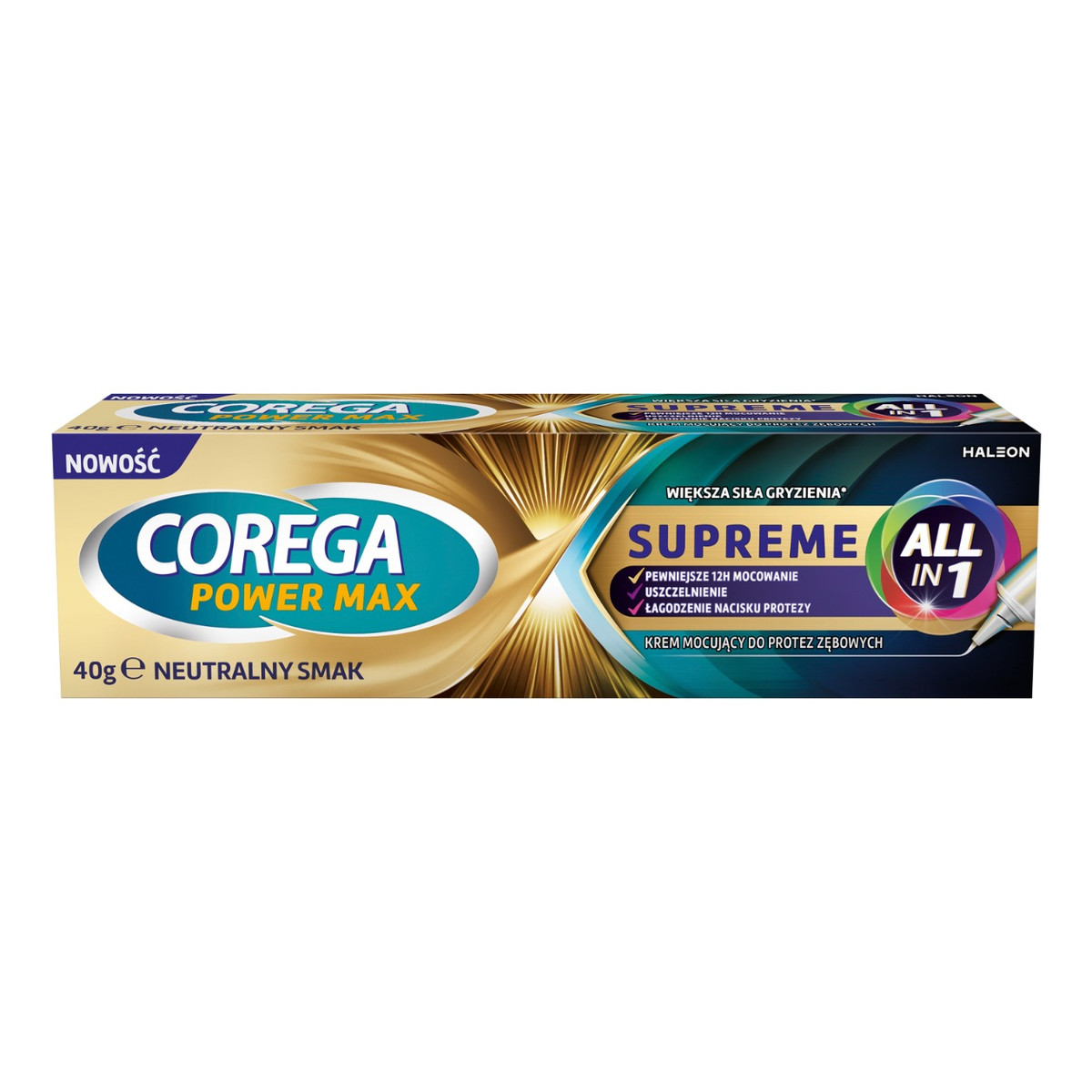 Corega Power Max Supreme All in 1 Krem mocujący do protez zębowych 40g